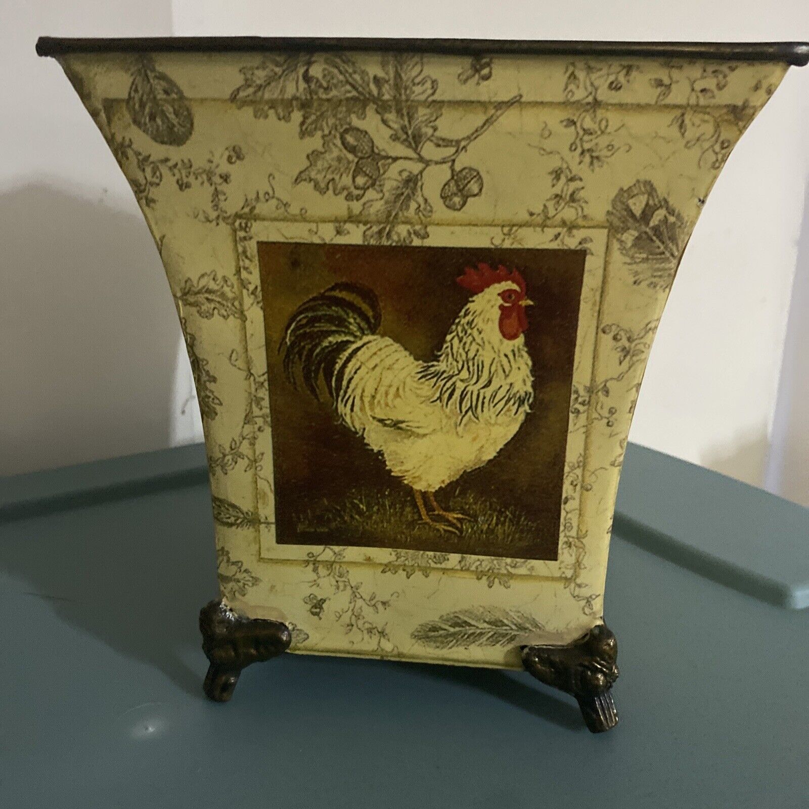 Vintage Rooster Metal Utensils Holder  Country - Farmhouse Decor