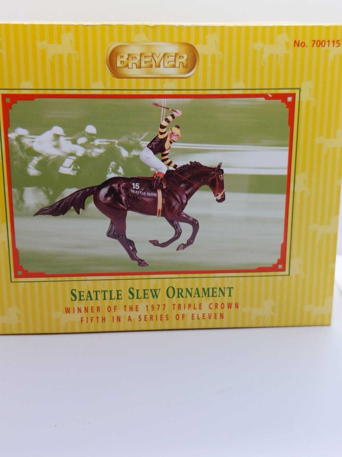 Breyer~Christmas 2005~Seattle Slew~Race Horse~Racing~Holiday Ornament~NIB
