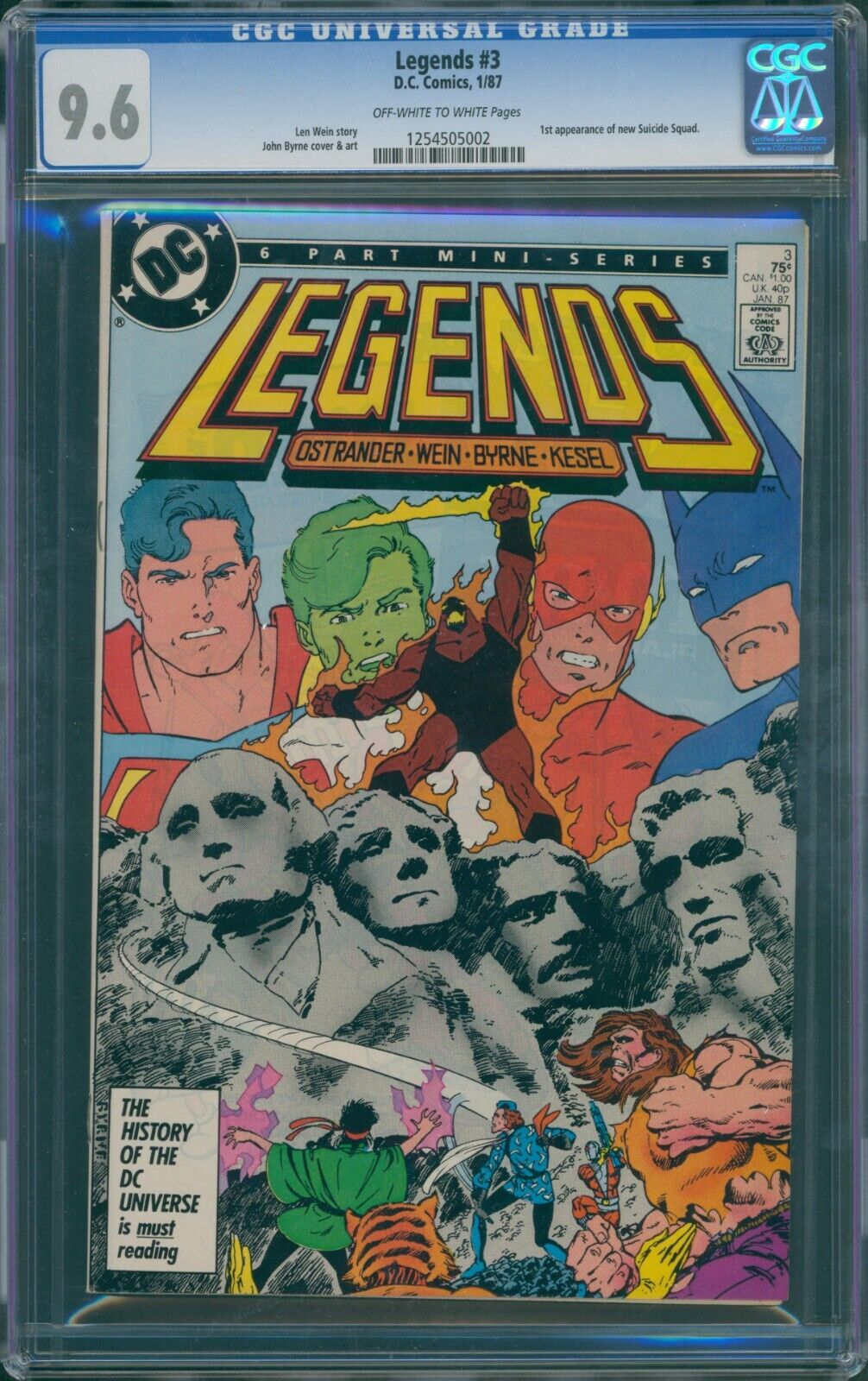 Legends #3 1987 CGC 9.6 White Pages