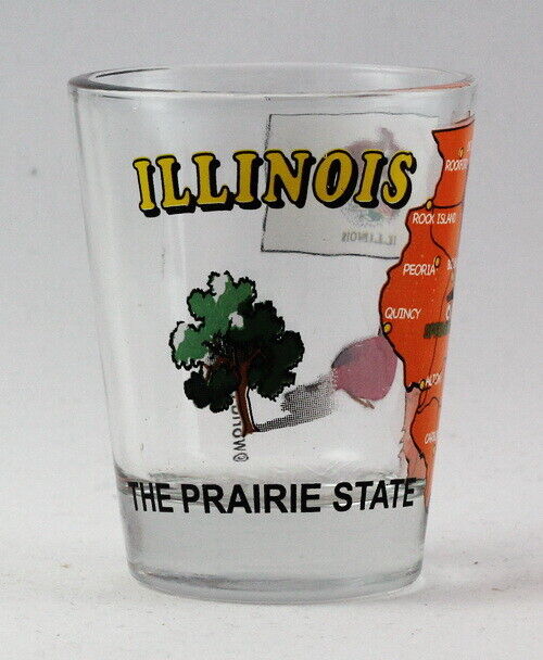 ILLINOIS THE PRAIRIE STATE ALL-AMERICAN COLLECTION SHOT GLASS SHOTGLASS