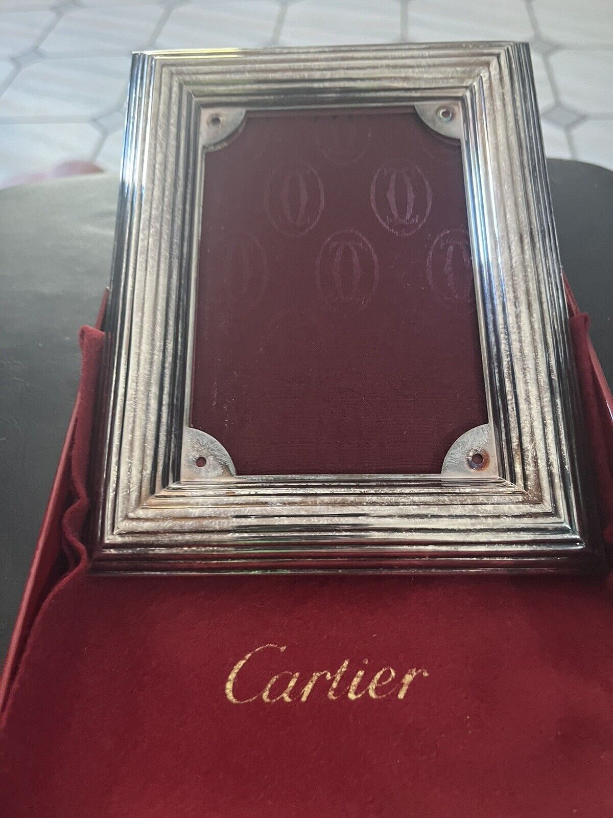 Cartier Picture Frame 5” X  7” With Original Box