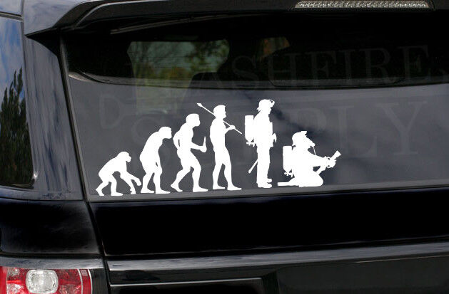 Firefighter Monkey Human Evolution Window Decal Sticker