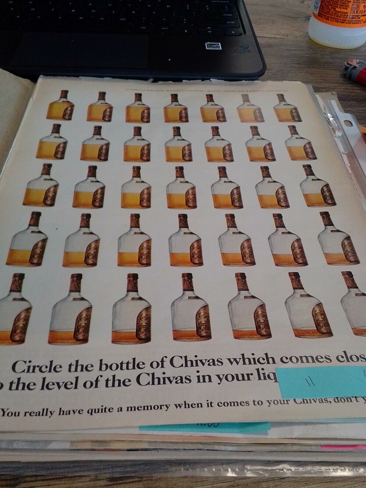 Time Magazine 1970\' Chivas Regal Scotch Whiskey