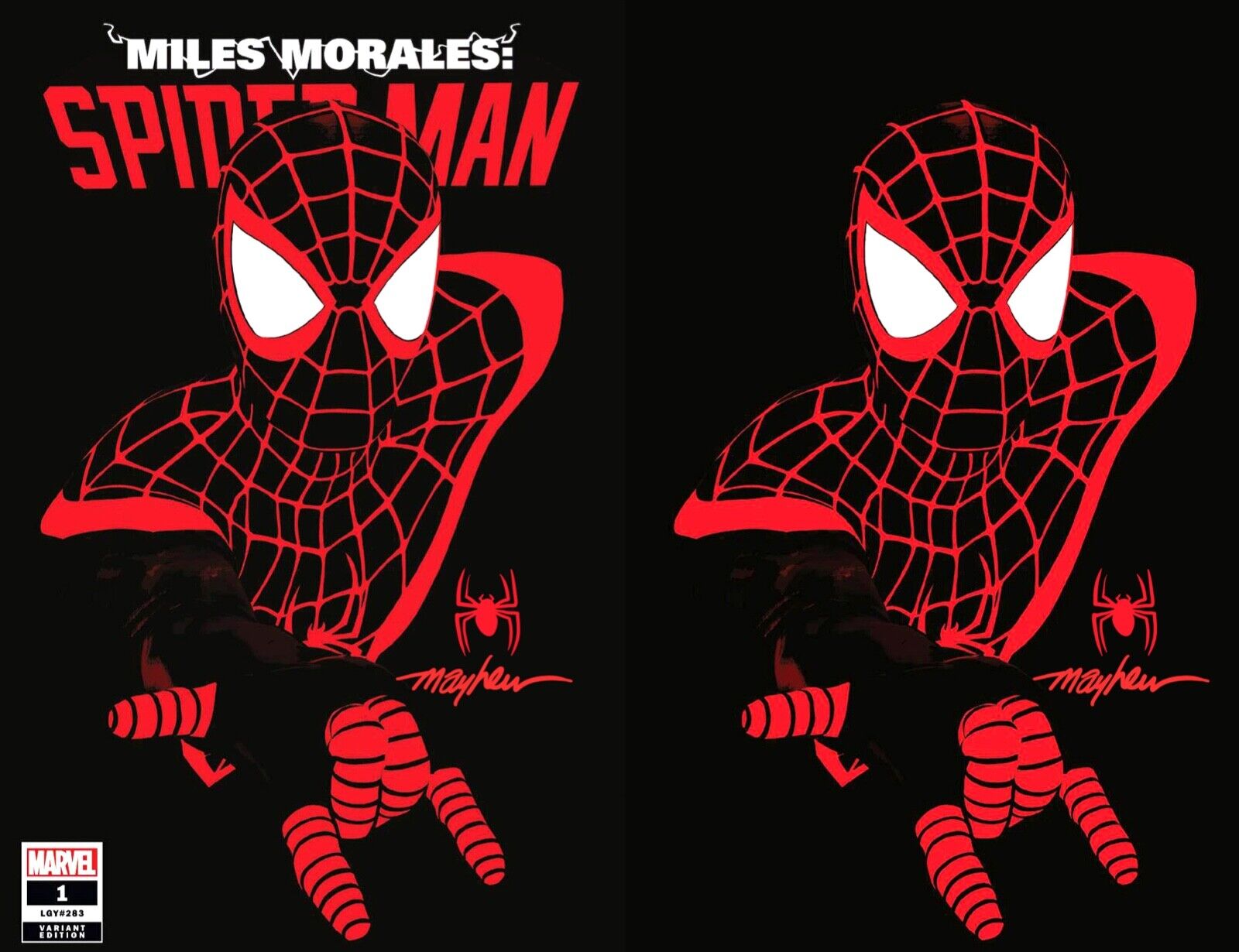MILES MORALES SPIDER-MAN #1 (2022) Mike Mayhew Studio Variant A&B Miles Symbol