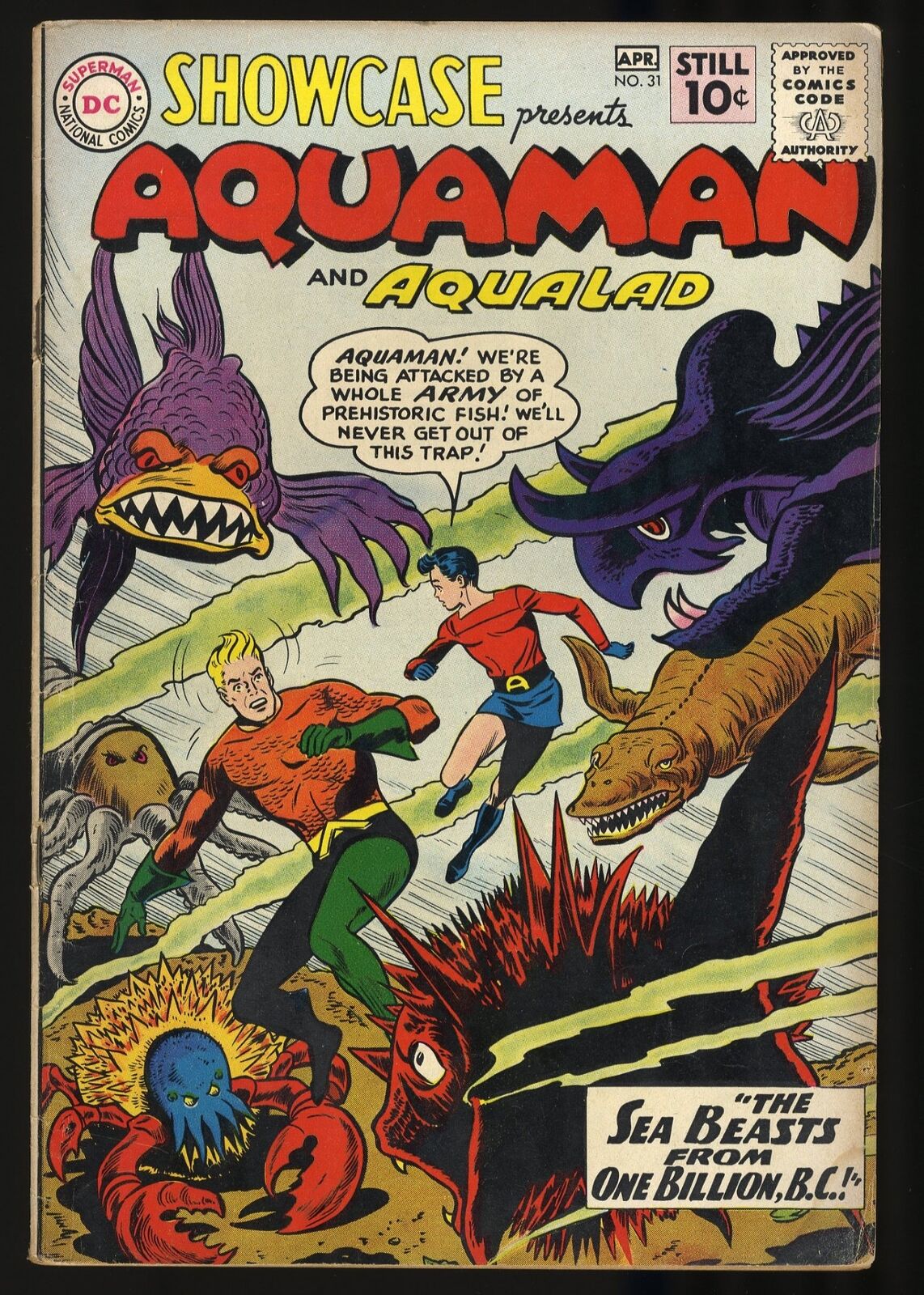 Showcase #31 VG 4.0 Aquaman Aqualad Dillin/Moldoff Cover DC Comics 1961