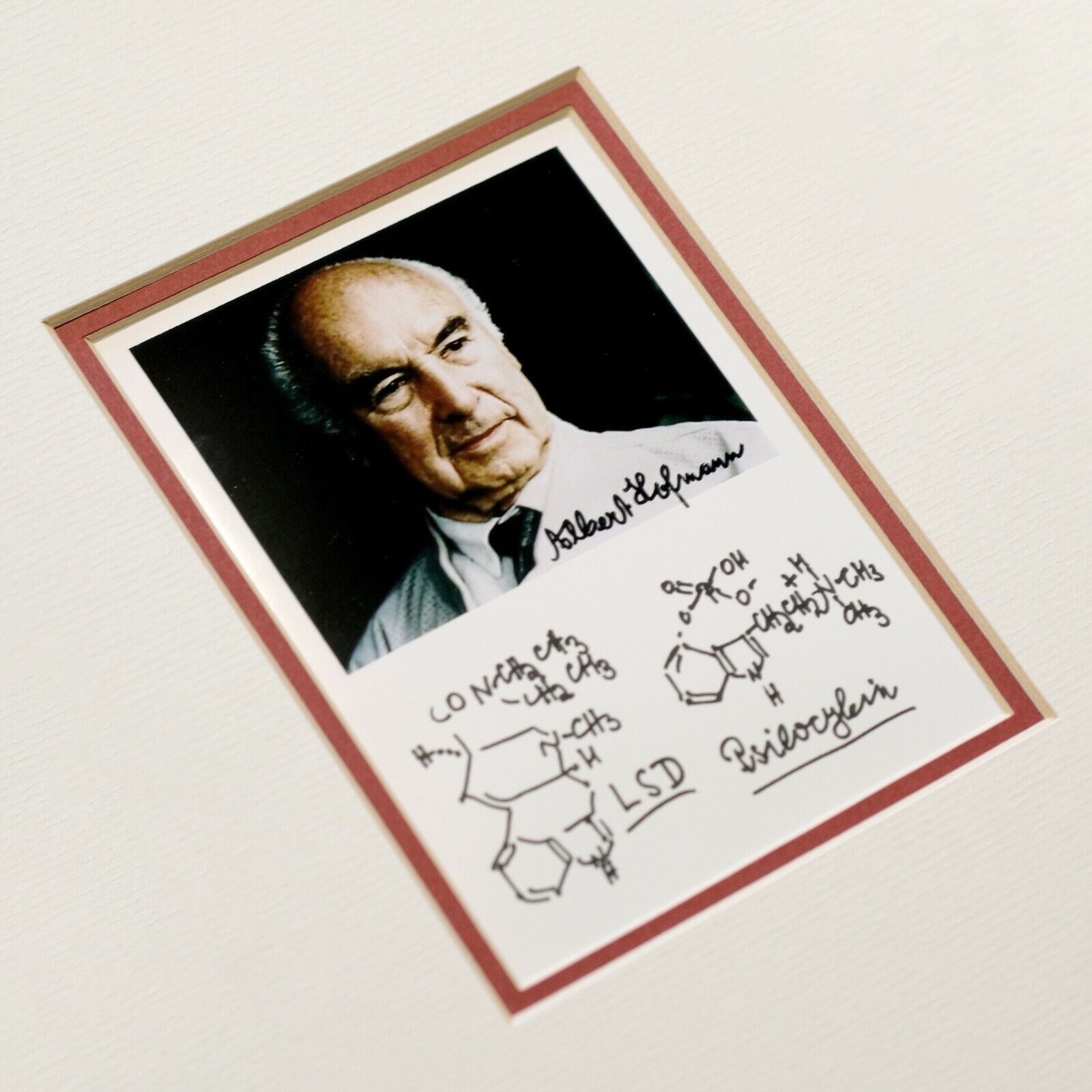 Albert Hofmann Autograph Autograph photo LSD Psilocybin formula