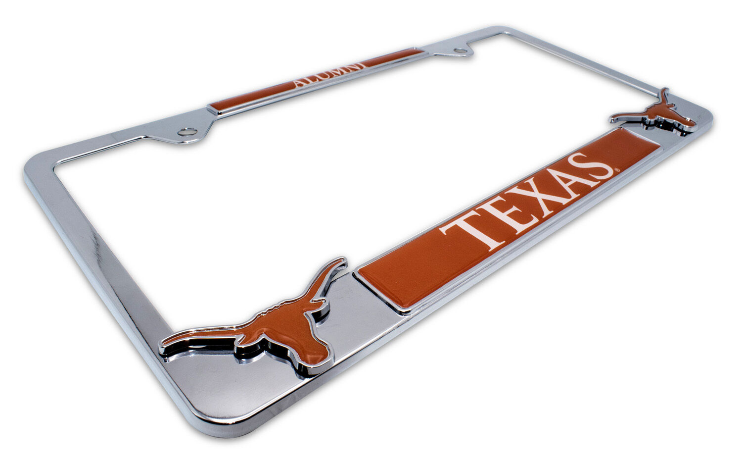 texas longhorns alumni college ncaa 3d license plate frame made in usa