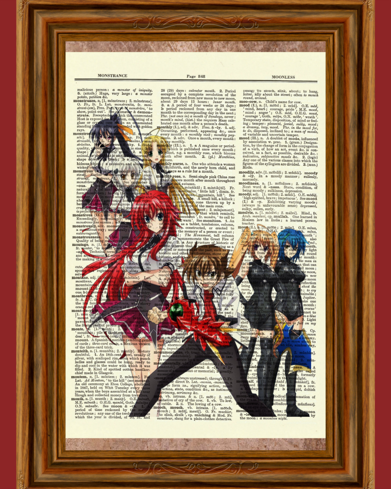 High School DxD Anime Dictionary Art Print Poster Picture Manga 
