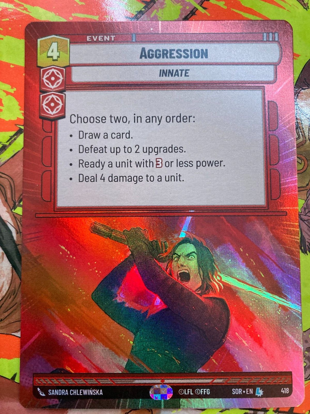Aggression 418 Foil Hyperspace Legendary Star Wars Unlimited