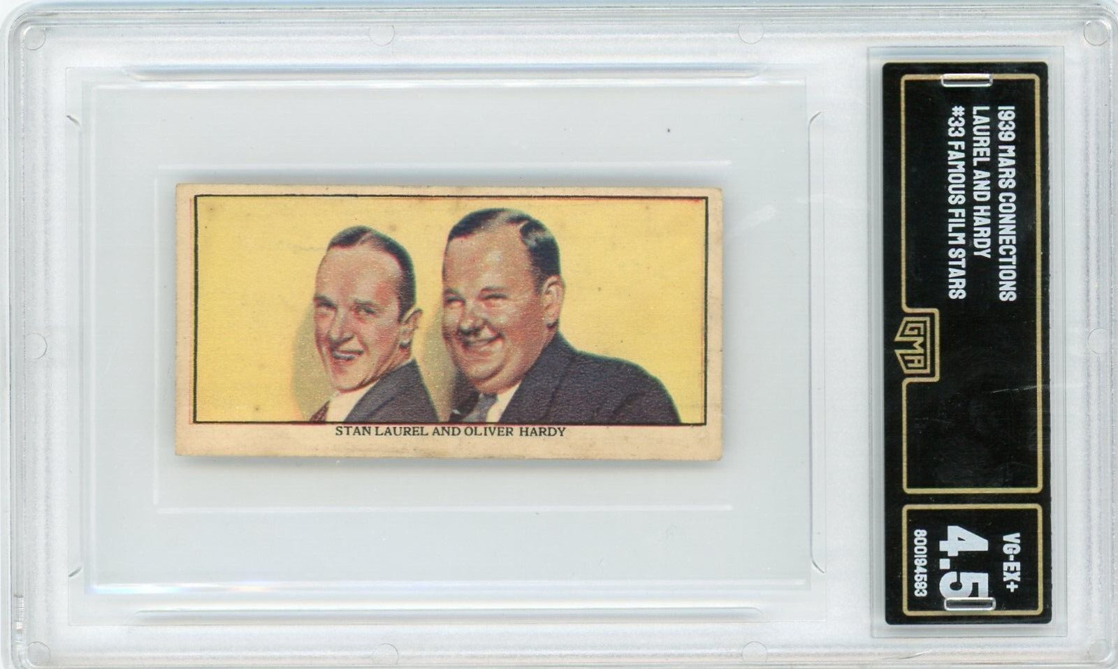 1930s Mars Connections #33 Laurel & Hardy Famous Film Stars Card GMA VG-EX+