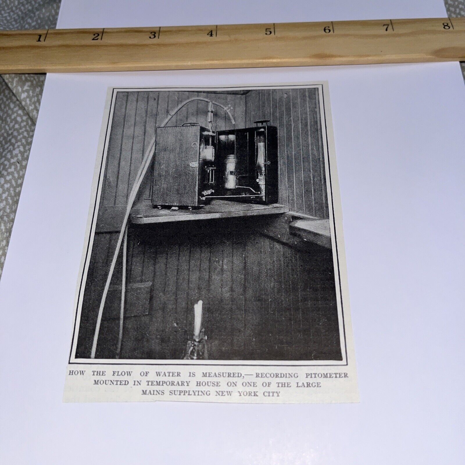 Antique 1912 Paper: Pitometer on New York City Water Main - Wastewater Waste