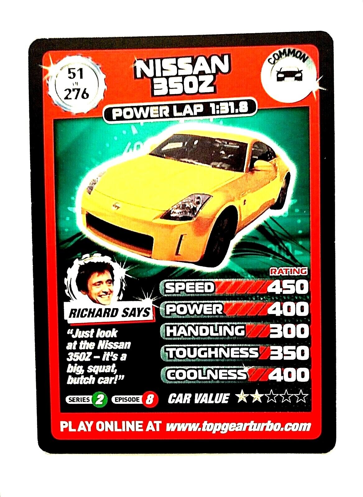 Top Gear Turbo Challenge Trading Cards 2009  51-100