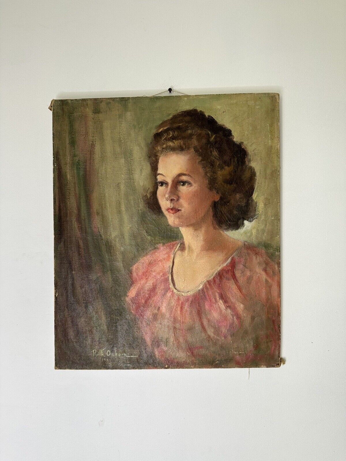Vintage 1947 Ruth Osborne Portrait Of A Woman 