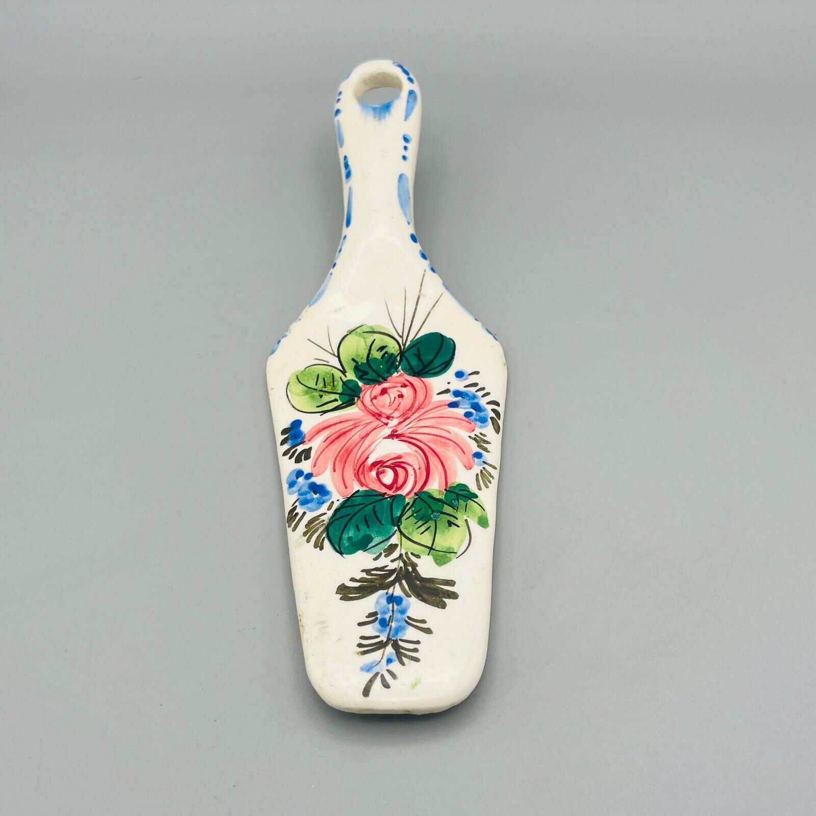 Vintage M.B.D. Hand Painted in Italy Floral Cake Knife - Pie Spatula