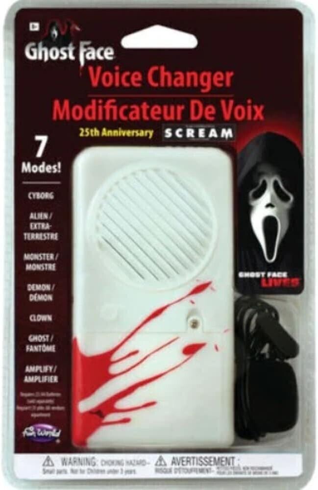 Ghostface Voice Changer Ghost Face 25th Anniversary Deluxe Voice Changer SHIPNOW