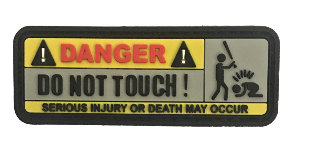 Do Not Touch Death Hit Yellow PVC Patch (SEAL Recon USAF Infantry F-35) Lib302