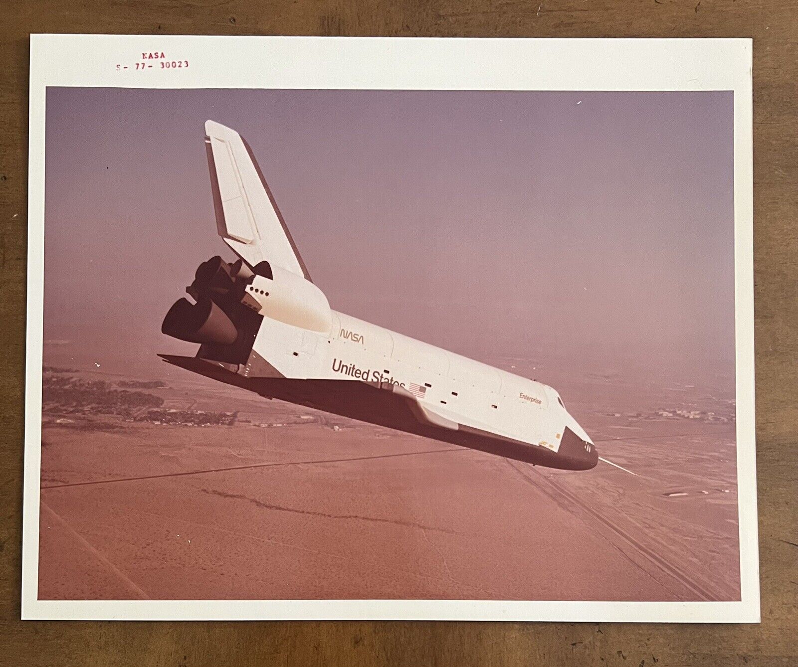 NASA Kodak Photo Red Number - S-77-30023 Enterprise Space Shuttle