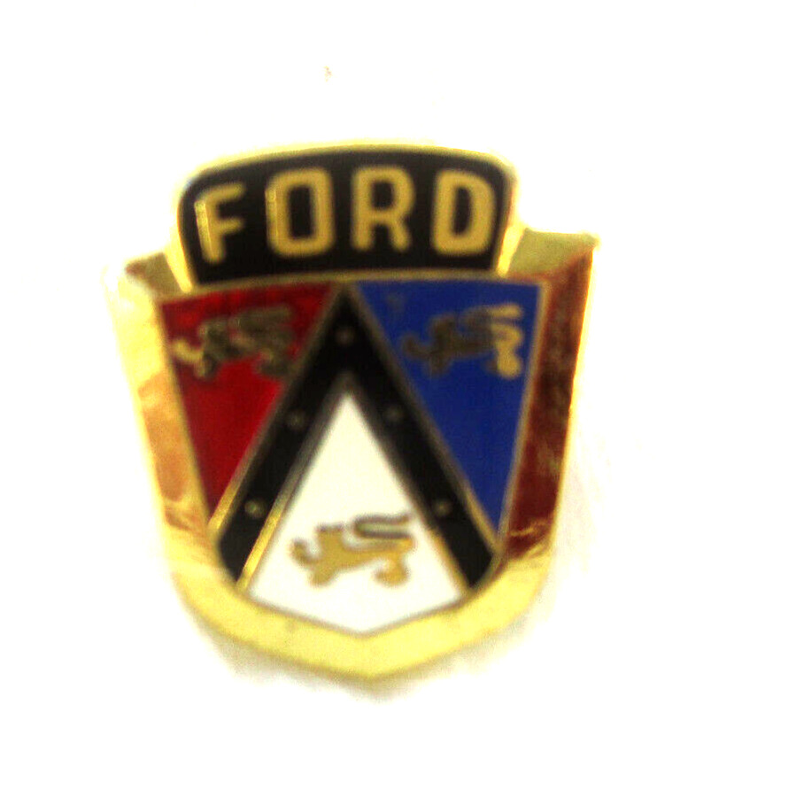 Ford Emblem Lapel Pin 1950s Enamel Hat Pinback