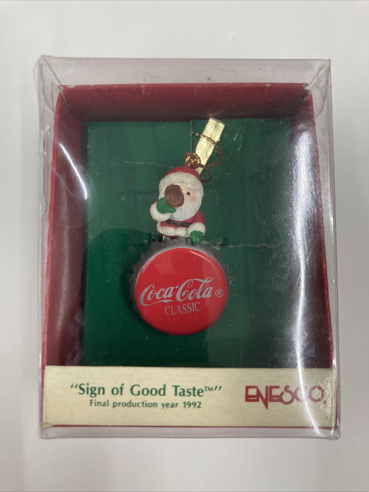 Vintage 1991/1992 Enesco Small Wonders “Sign Of Good Taste” Miniature Ornament