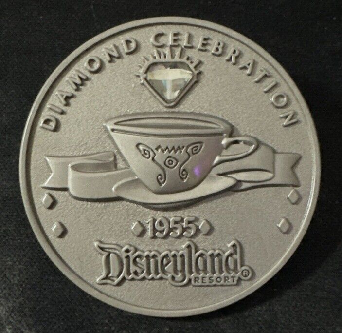 Disney DLR Diamond Celebration Event 60th  Coin Pin LE1000 Teacup