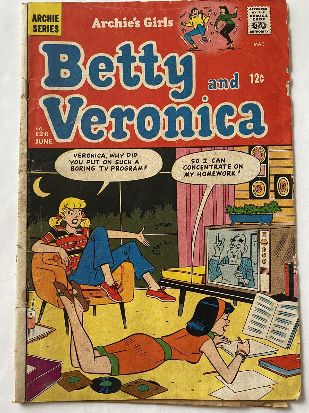 Betty & Veronica Archie's Girls 126  Archie Comics 1966  GD -  1.8 - 2.0
