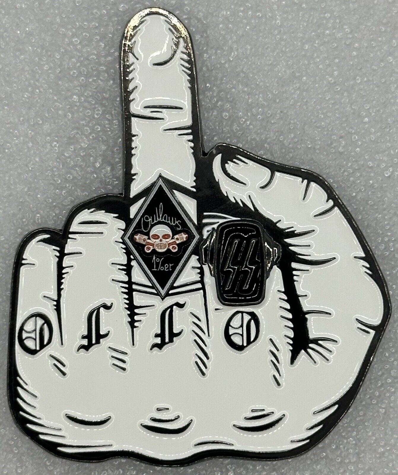 OMG Middle Finger Outlaws MC 1% Sought After Rare Challenge Coin
