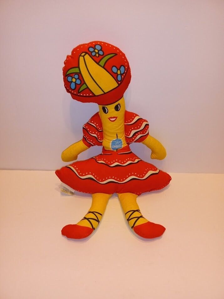 Chiquita Banana Vintage Plush Red and Yellow Color
