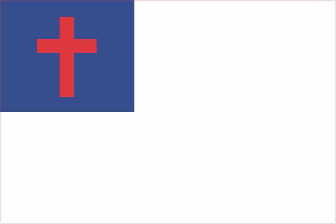 6in x 4in Christian Flag Magnet Magnetic Vehicle Sign