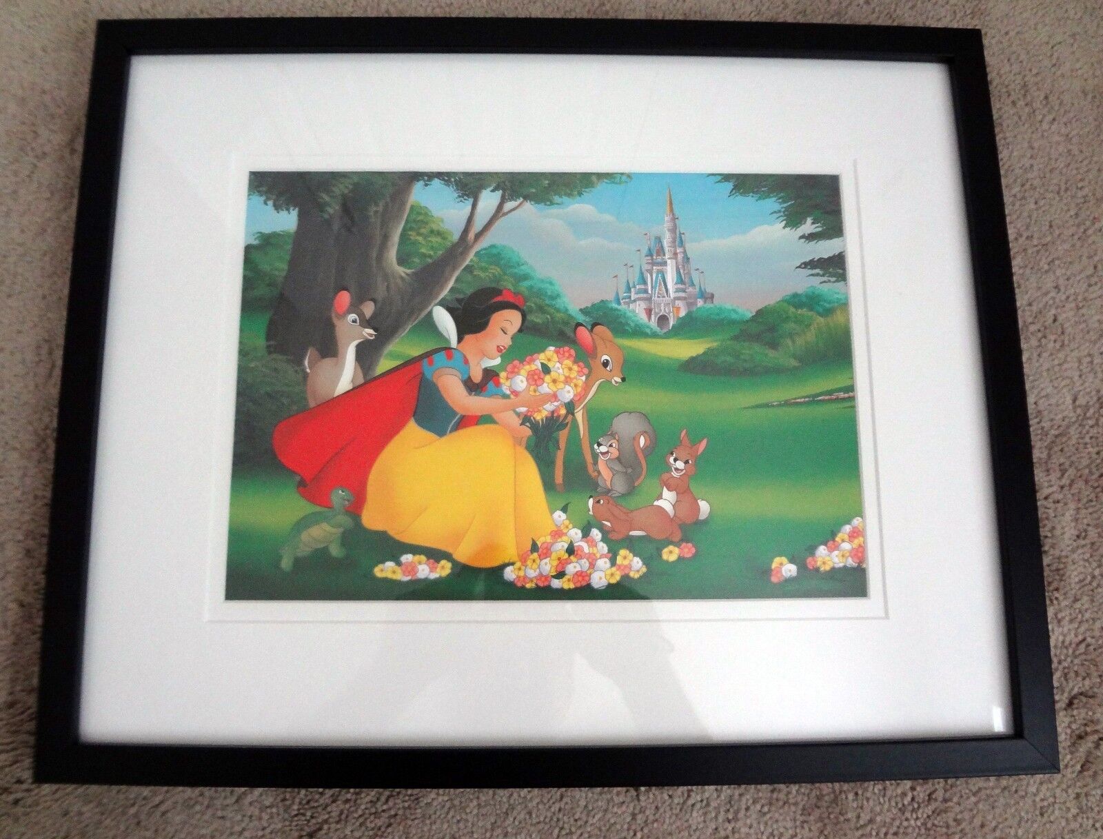Disney Snow White A Smile, A Song And A Castle Lithograph LE Don Williams Framed