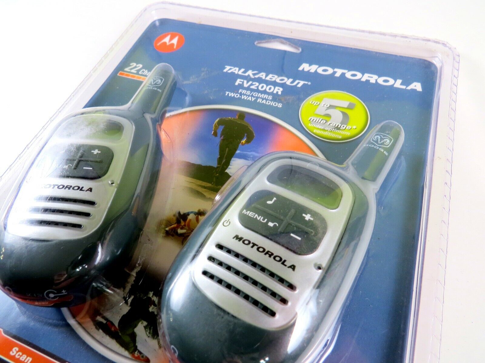 Collectible Dodge RAM Motorola Talkabout 2-Way Radios FV200R, NOS Open Package
