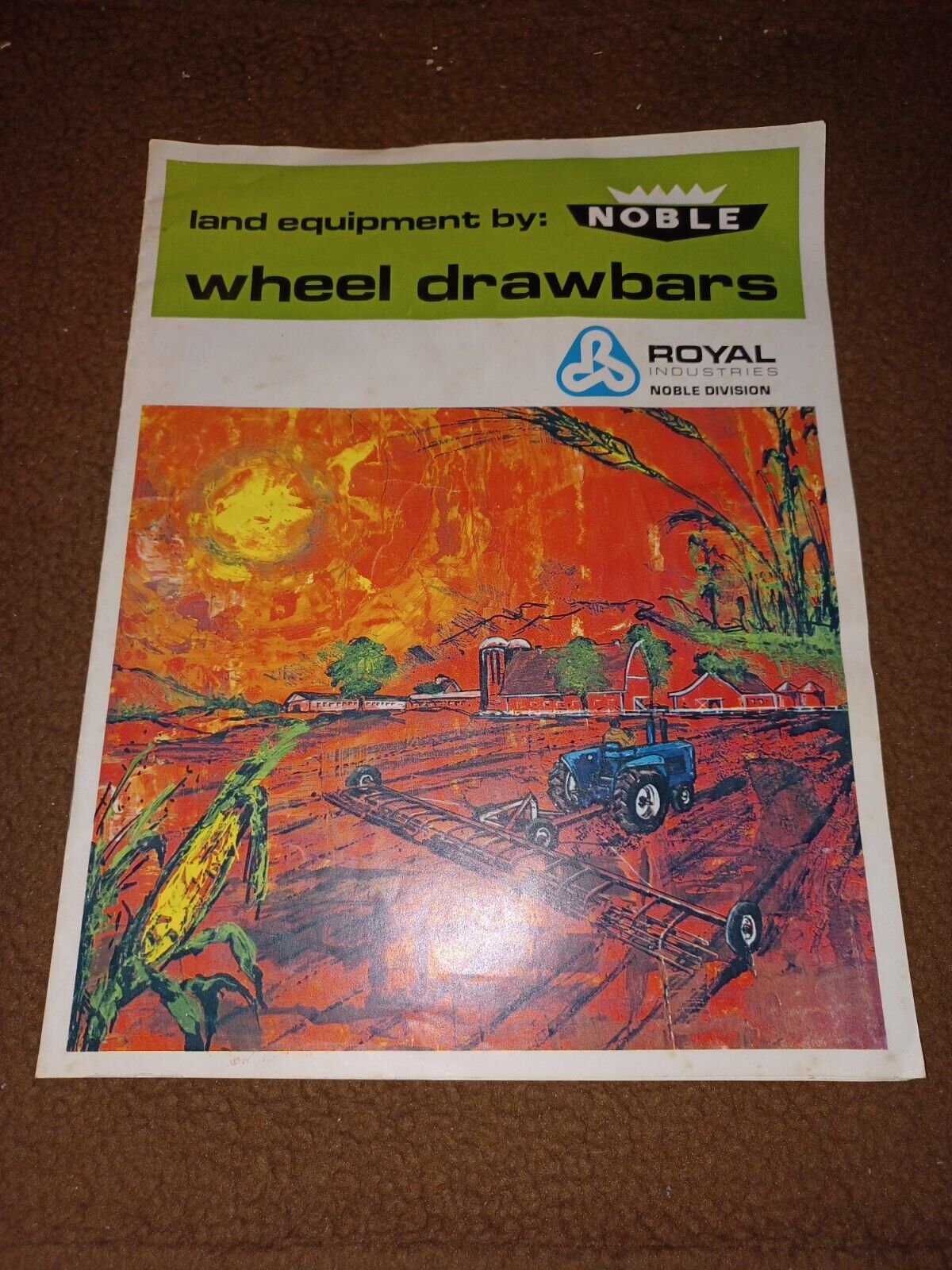 Vtg Noble Wheel Drawbars Brochure, Royal Industries John Day Co. Illinois 