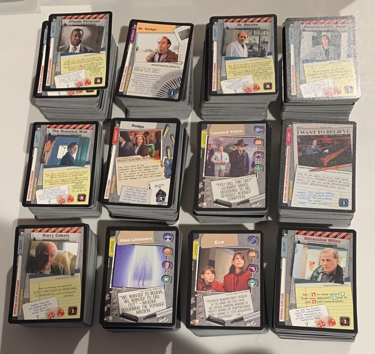 HUGE LOT of 1200+ The X Files 1996 Collectible Card Game CCG Many Duplicates NM