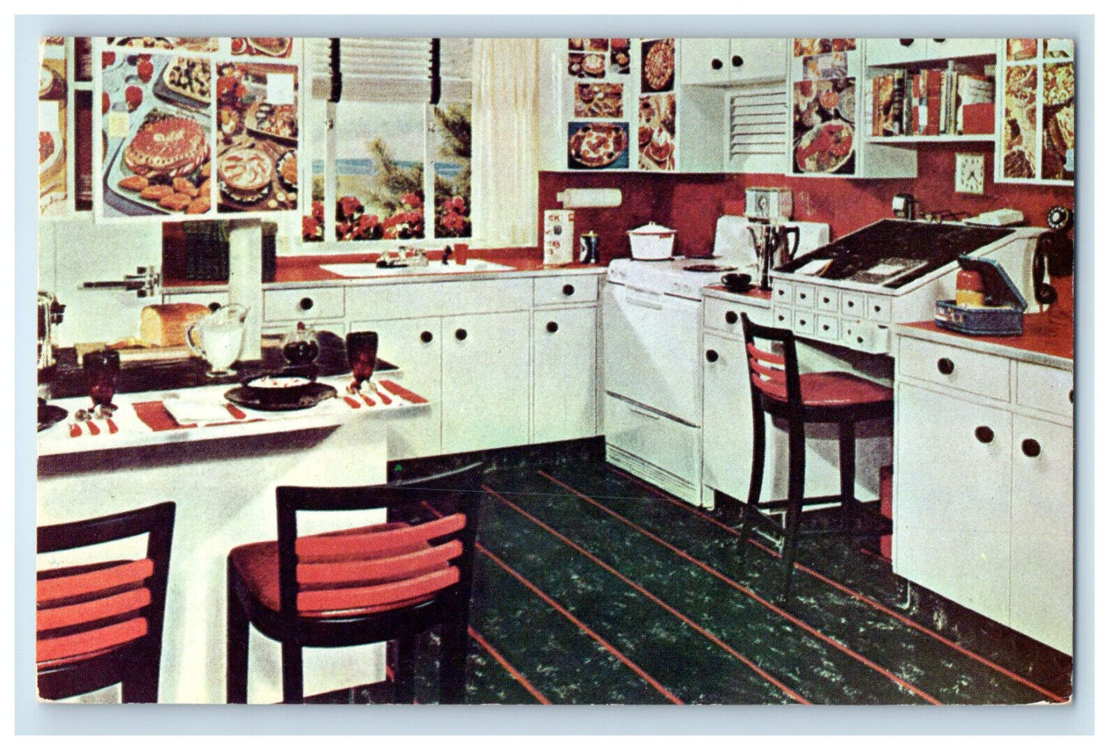 c1940 Albert Anderson & Co Flooring Advertising Flushing New York NY Postcard