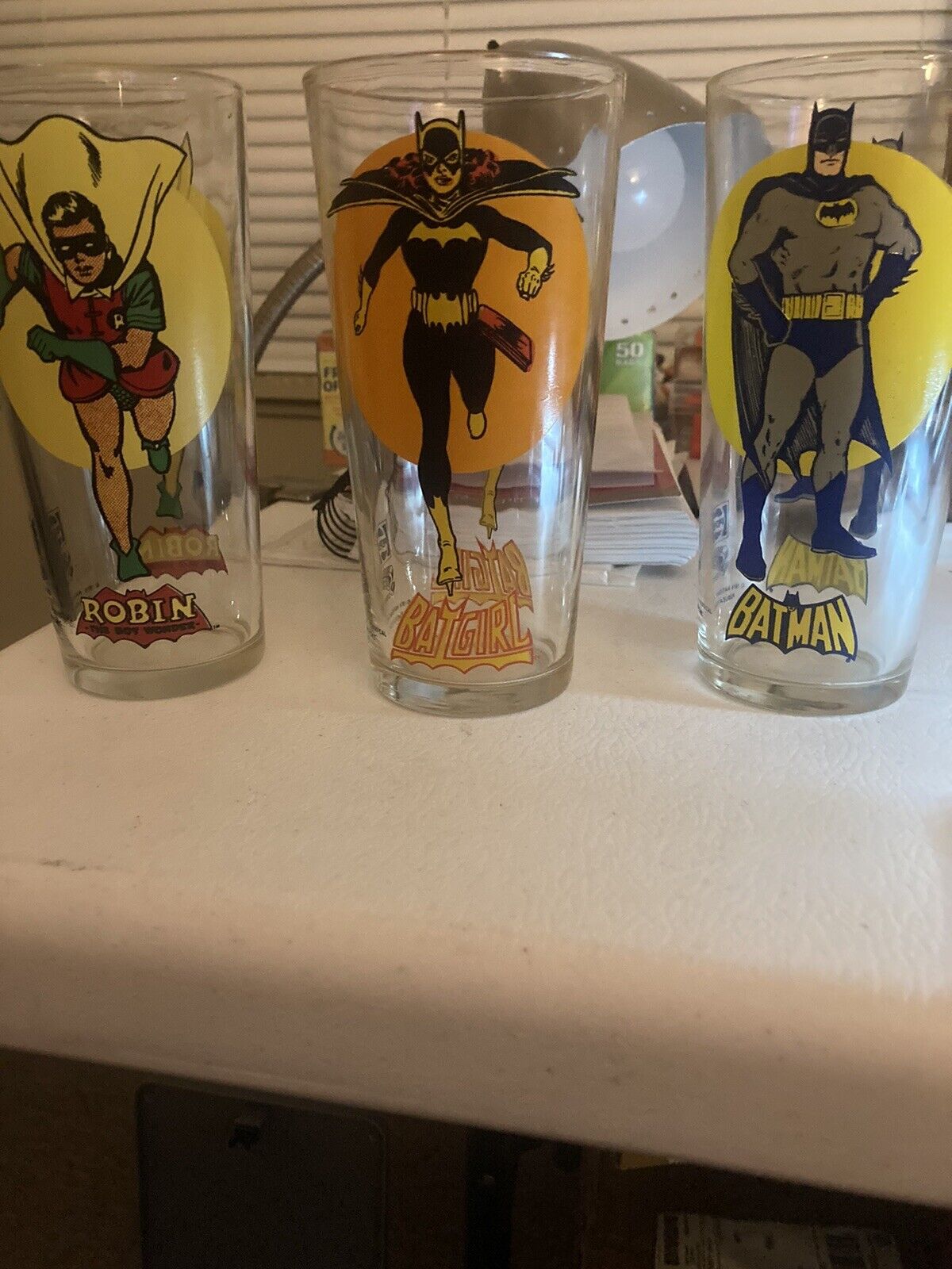 Batman,Robin,and Batgirl Glasses  Great Price 