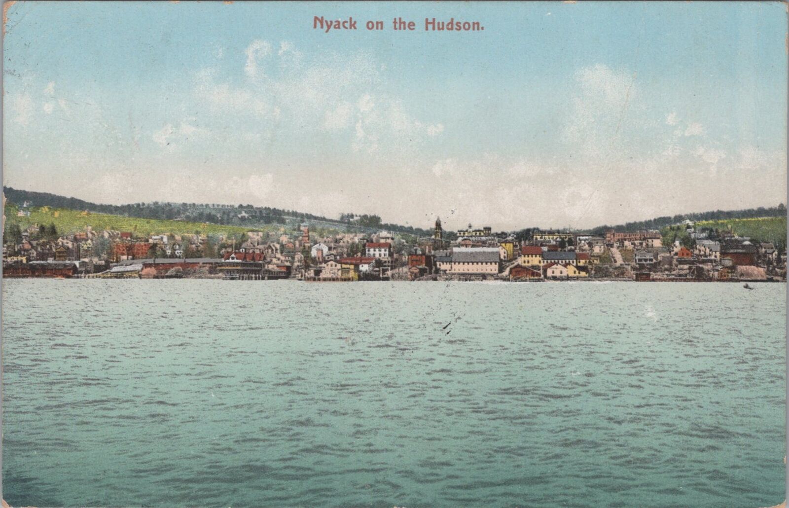 Nyack on the Hudson, New York 1909 Postcard