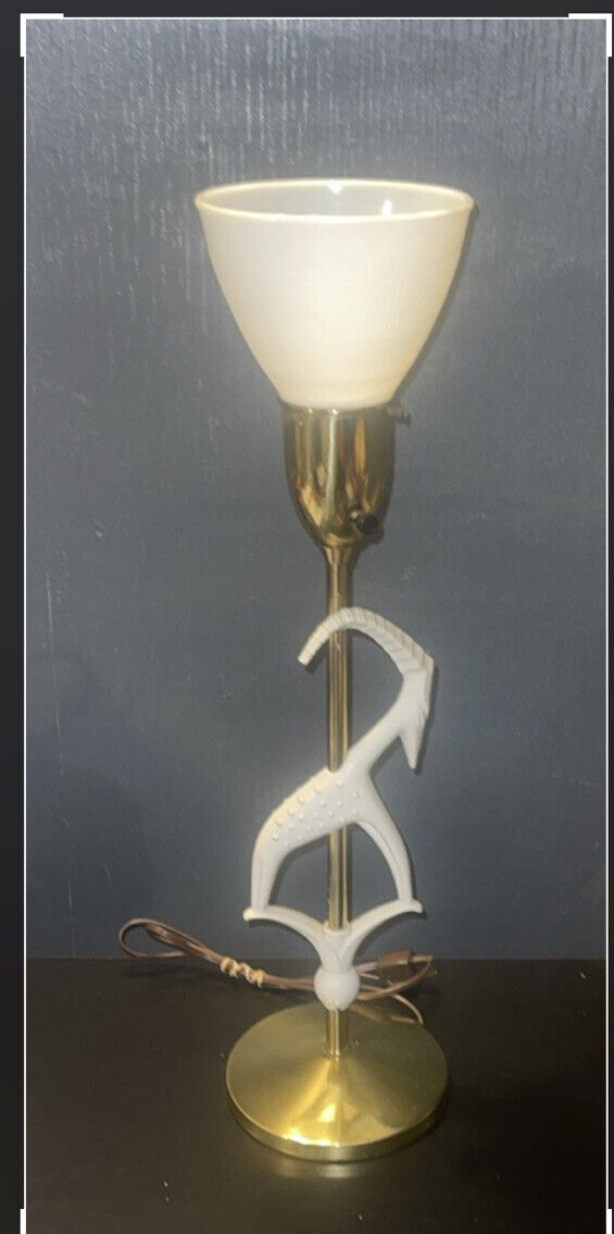 *RARE* Vintage Deco Gazelle Lamp By Rembrandt Lamps Circa 1950