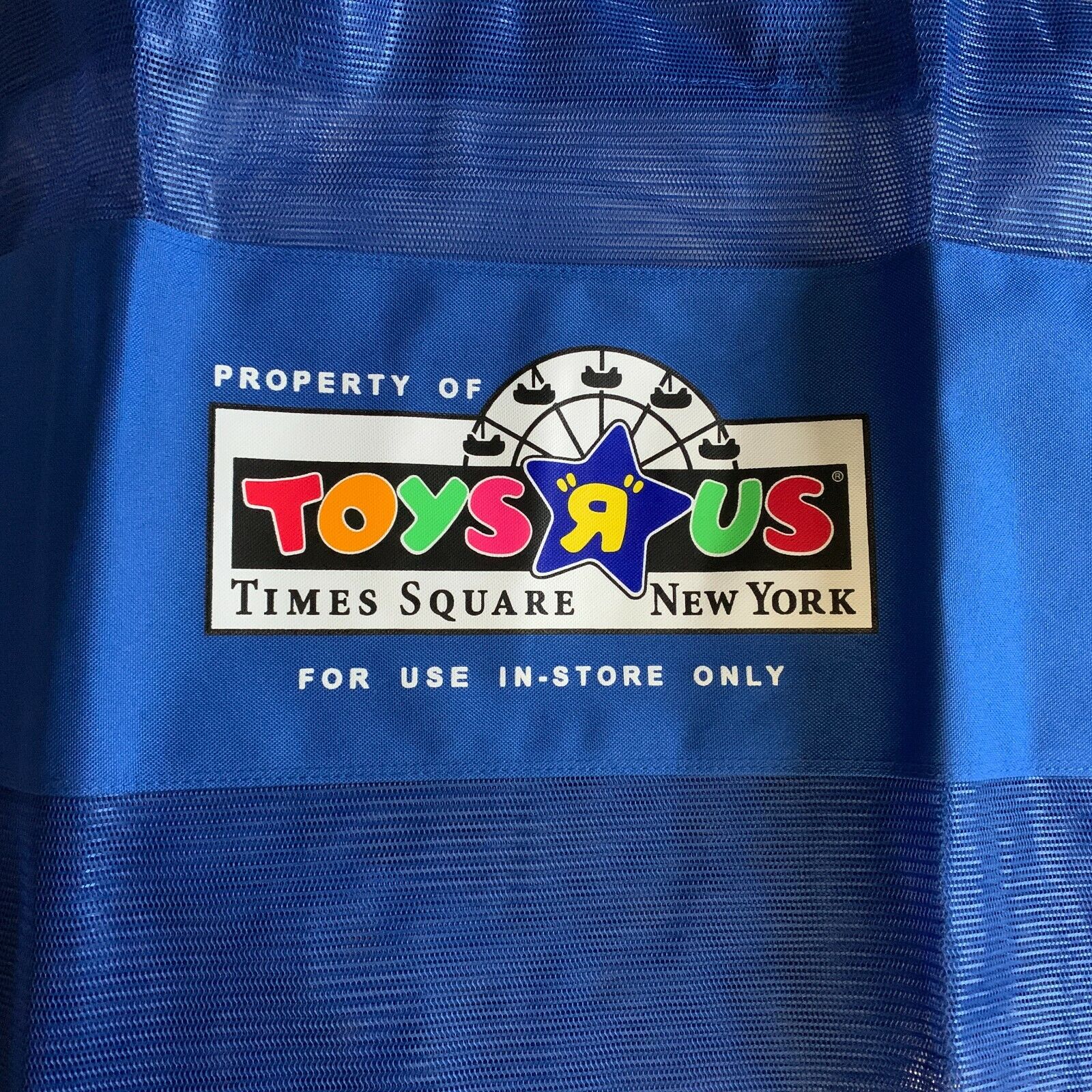 Toys R Us Times Square Inside Store Shopping Bag New Geoffrey - blue