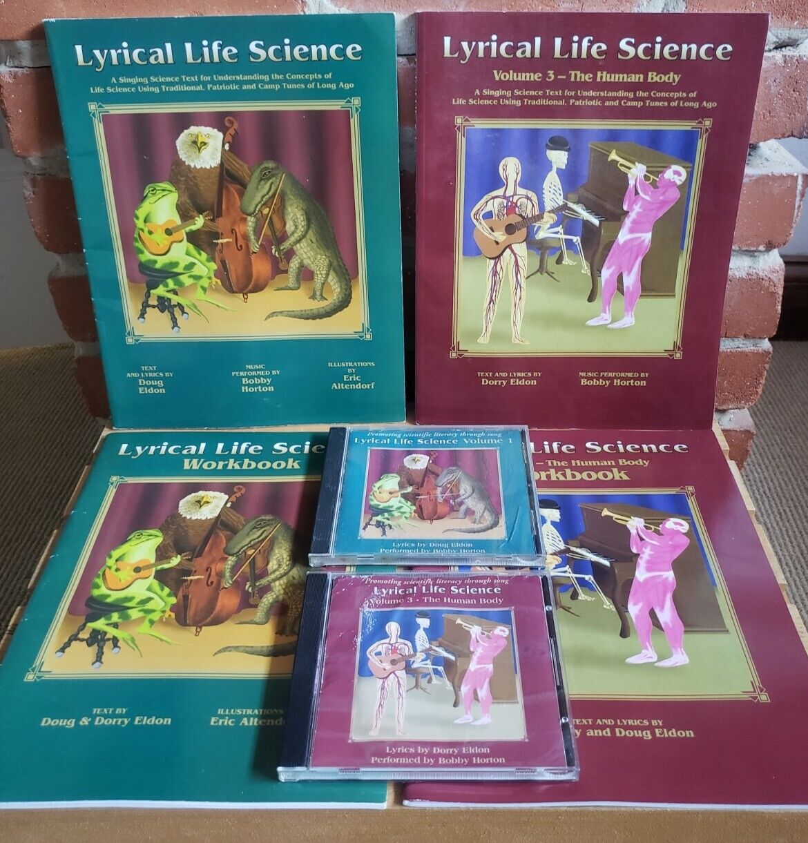 Lyrical Life Science Vol. 1 & 3 CDs Workbook Set Bacteria to Birds Human Body