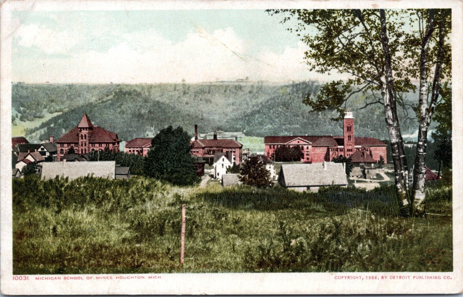 Michigan School of Mines, Houghton MI -  1906 d/b Postcard- Detroit Publishing