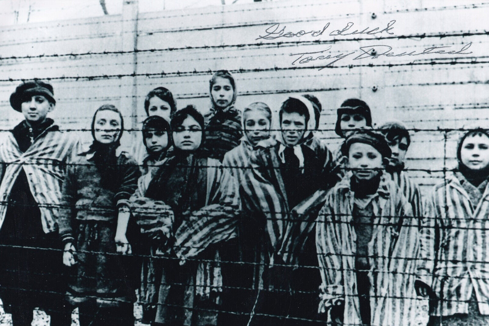 Tony Deutsch Signed Autographed 4x6 Photo WWII Korean War Vet Auschwitz Survivor