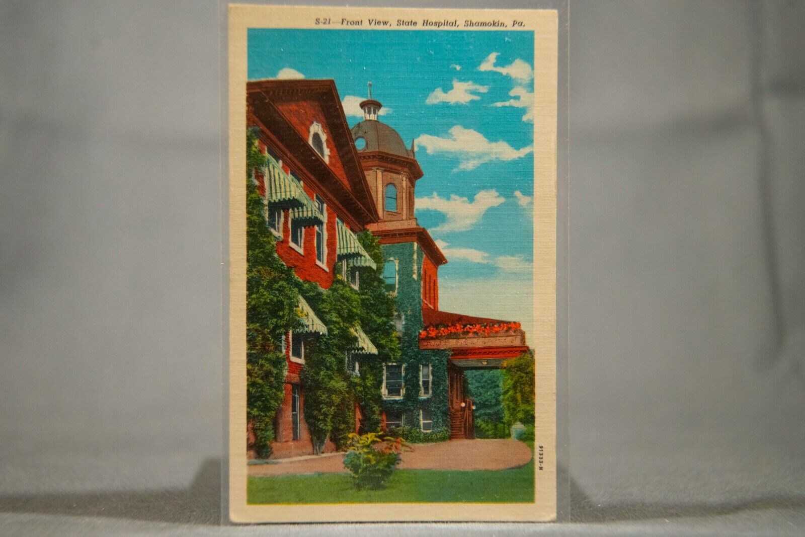 Vintage Postcard Shamokin PA State Hospital Front View, Near Mint