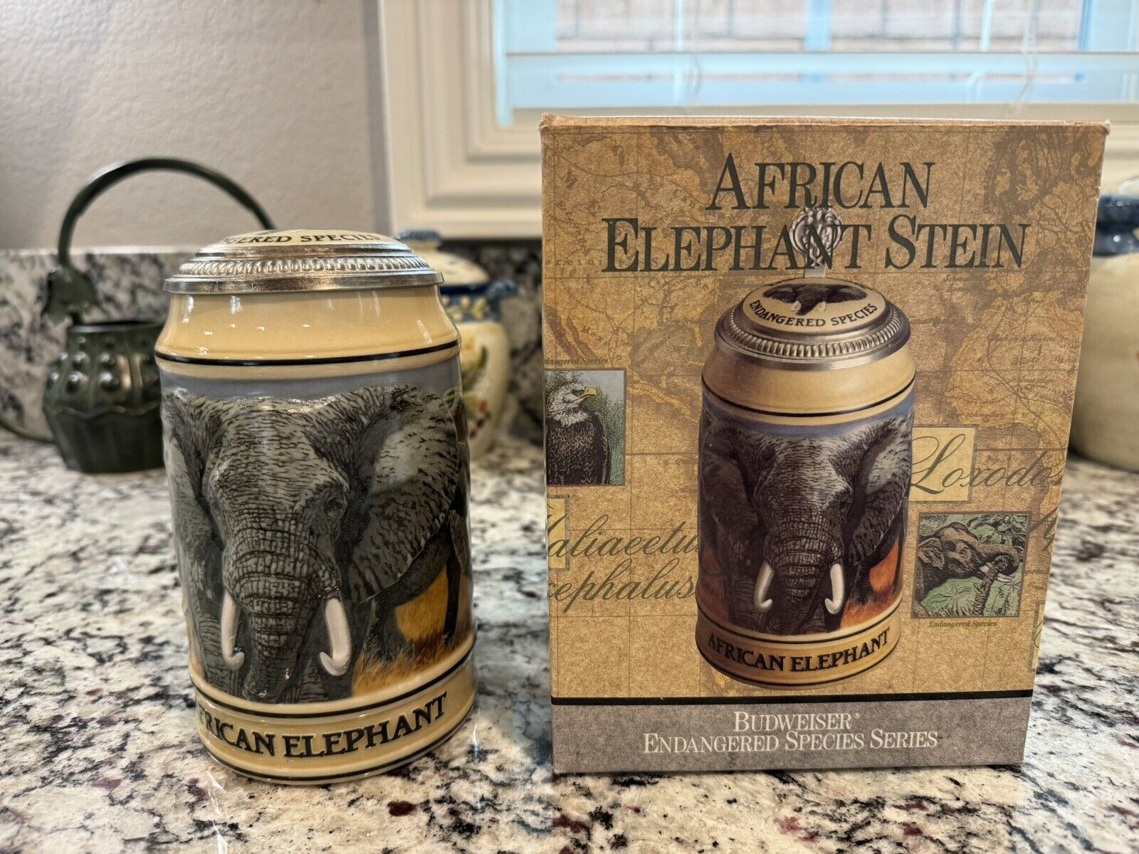 Hallmark Budweiser Endangered Species Stein Elephant 