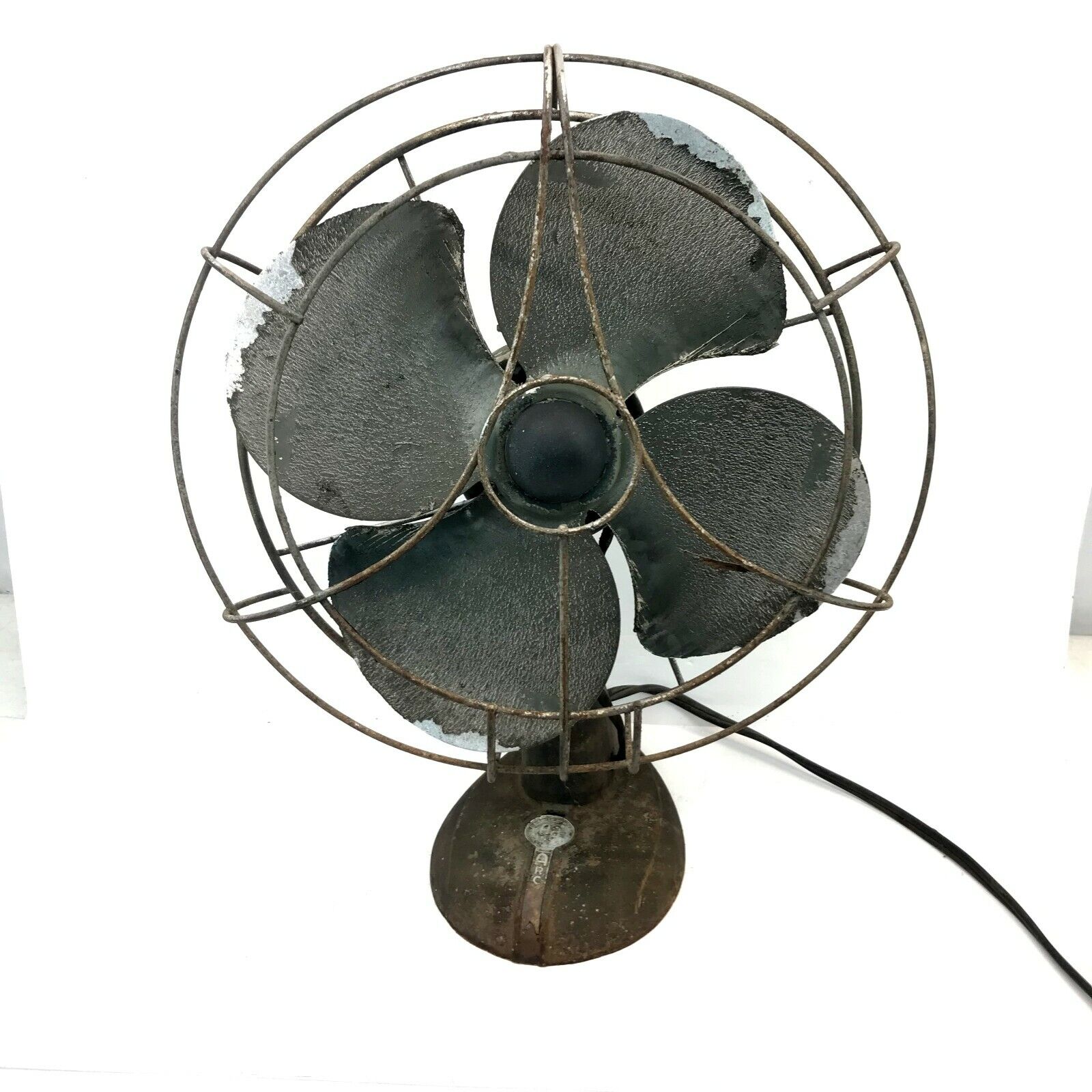 Vintage F A Smith Arctic Aire Oscillating Tilting 3 Speed Fan Works Very Dirty
