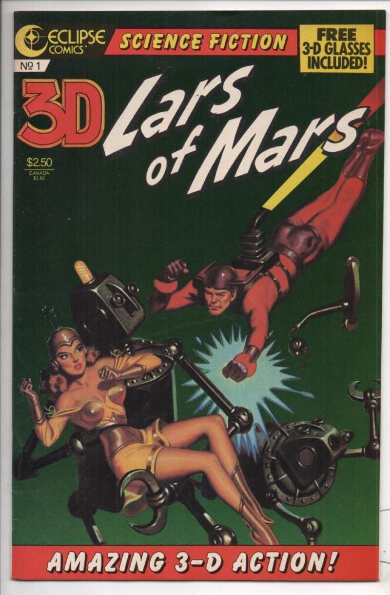 LARS OF MARS 3-D COMIC #1, VF+, w glasses, Eclipes, 1987 more Sci-Fi in store