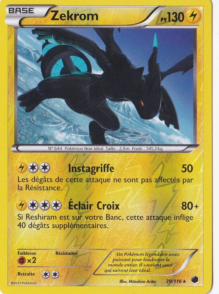 Zekrom Reverse - N&B: Plasma Glaciation - 39/116 - French Pokemon Card