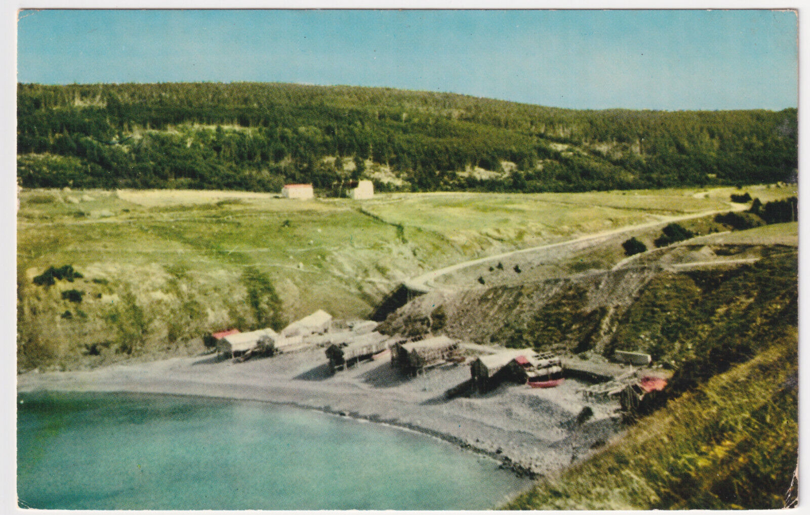 NEWFOUNDLAND LOGY BAY ON THE MARINE DRIVE POSTED 1960 TO MRS KABIN, OAKVILLE ON.