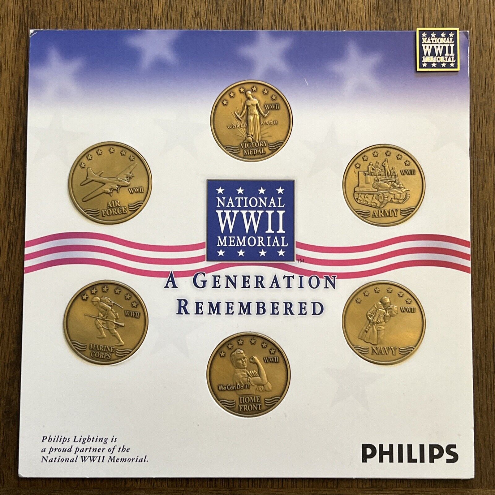 National WW2 Memorial A Generation Remembered Coin Set 6 Coins