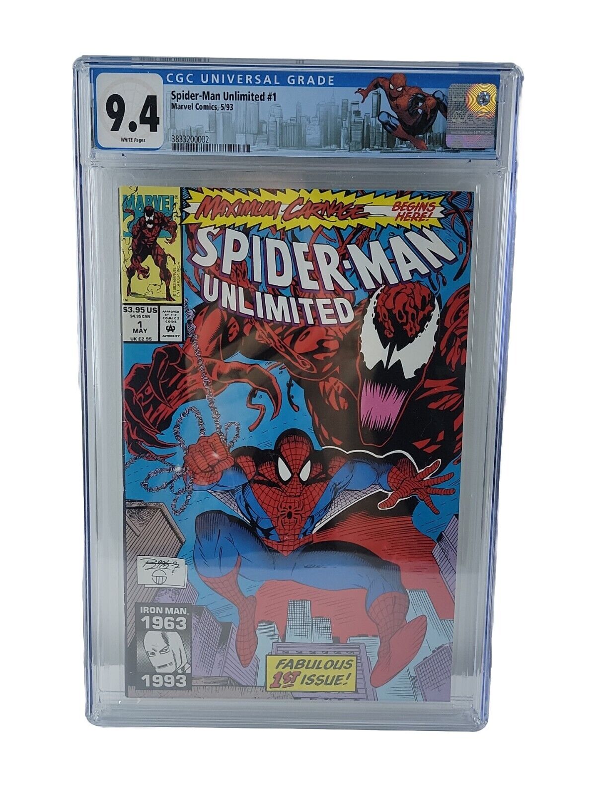 Spider-Man Unlimited #1 CGC 9.4 1st App of Shriek 1993 Marvel Comics White Pages