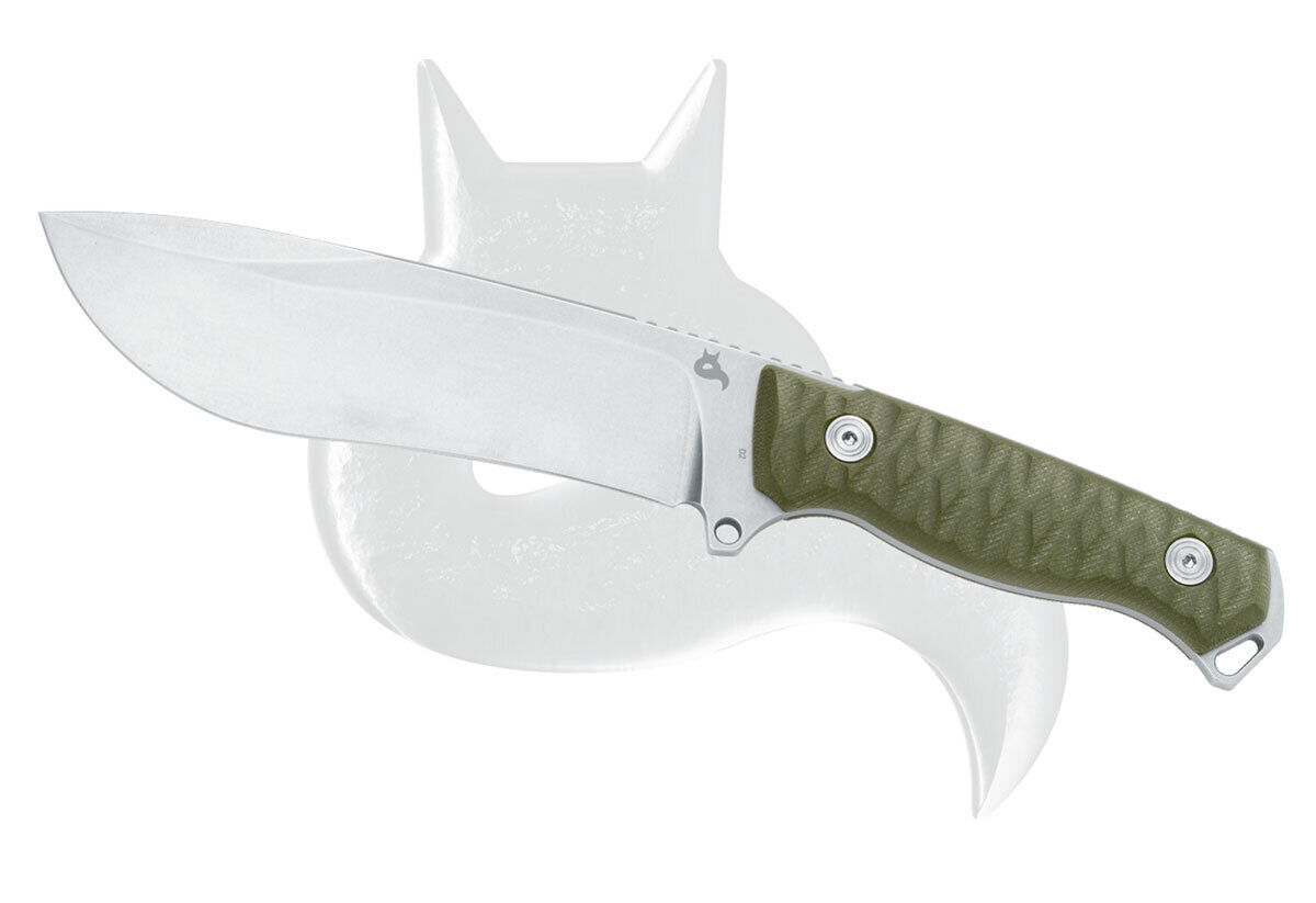 Black Fox Knives Golem Fixed Blade Knife BF-757 OD Green G10 D2 Steel