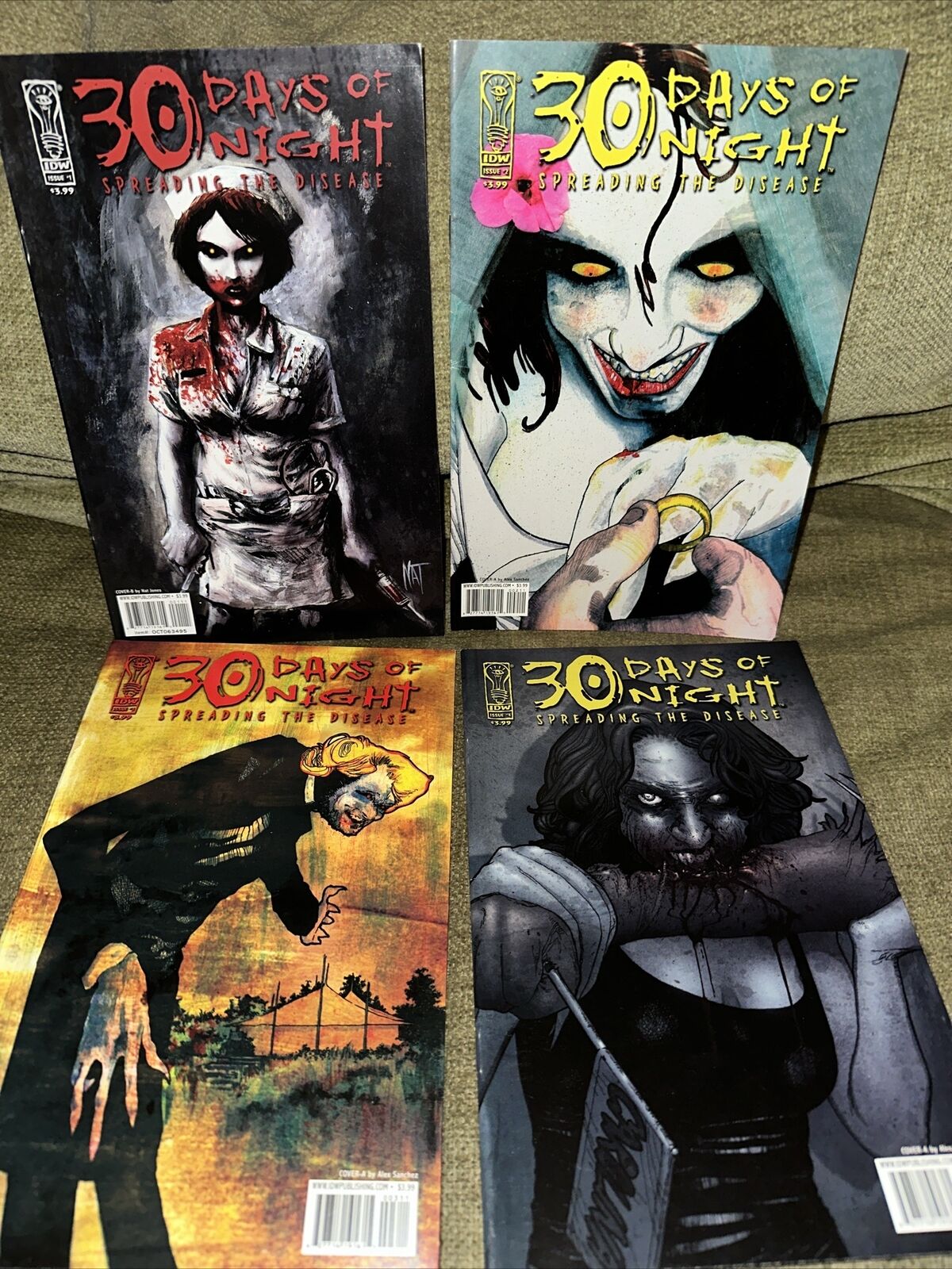30 Days Of Night Spreading The Disease 1-4 Comic Lot IDW 